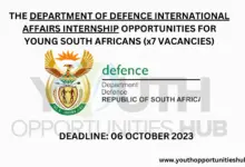 Photo of THE DEPARTMENT OF DEFENCE INTERNATIONAL AFFAIRS INTERNSHIP OPPORTUNITIES FOR YOUNG SOUTH AFRICANS (x7 VACANCIES)