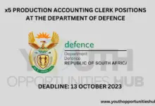 Photo of x5 PRODUCTION ACCOUNTING CLERK POSITIONS AT THE DEPARTMENT OF DEFENCE