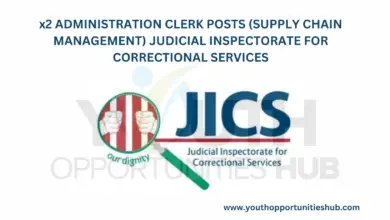 Photo of x2 ADMINISTRATION CLERK POSTS (SUPPLY CHAIN MANAGEMENT) JUDICIAL INSPECTORATE FOR CORRECTIONAL SERVICES