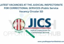 Photo of LATEST VACANCIES AT THE JUDICIAL INSPECTORATE FOR CORRECTIONAL SERVICES (Public Service Vacancy Circular 32)