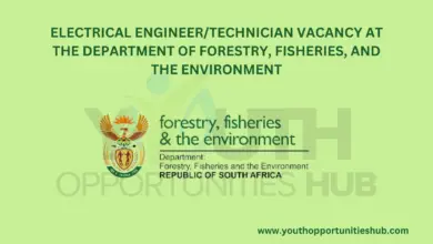 Photo of ELECTRICAL ENGINEER/TECHNICIAN VACANCY AT THE DEPARTMENT OF FORESTRY, FISHERIES, AND THE ENVIRONMENT