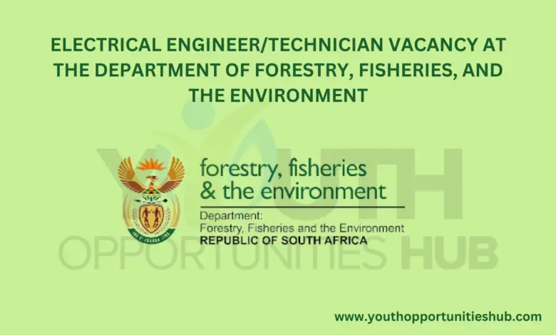 ELECTRICAL ENGINEER/TECHNICIAN VACANCY AT THE DEPARTMENT OF FORESTRY, FISHERIES, AND THE ENVIRONMENT