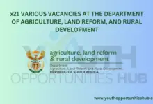 Photo of x21 VARIOUS VACANCIES AT THE DEPARTMENT OF AGRICULTURE, LAND REFORM, AND RURAL DEVELOPMENT