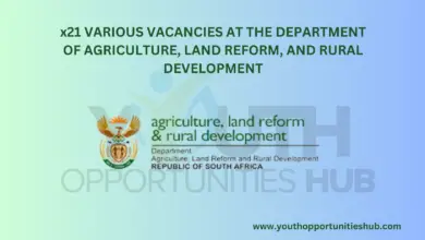Photo of x21 VARIOUS VACANCIES AT THE DEPARTMENT OF AGRICULTURE, LAND REFORM, AND RURAL DEVELOPMENT