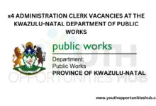 Photo of x4 ADMINISTRATION CLERK VACANCIES AT THE KWAZULU-NATAL DEPARTMENT OF PUBLIC WORKS