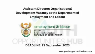 Photo of Assistant Director: Organisational Development Vacancy at the Department of Employment and Labour