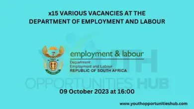 Photo of x15 VARIOUS VACANCIES AT THE DEPARTMENT OF EMPLOYMENT AND LABOUR
