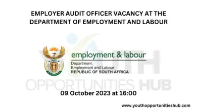 Photo of EMPLOYER AUDIT OFFICER VACANCY AT THE DEPARTMENT OF EMPLOYMENT AND LABOUR