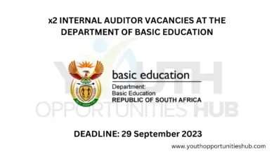 Photo of x2 INTERNAL AUDITOR VACANCIES AT THE DEPARTMENT OF BASIC EDUCATION