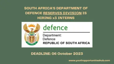Photo of SOUTH AFRICA’S DEPARTMENT OF DEFENCE RESERVES DIVISION IS HIRING x3 INTERNS