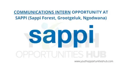 COMMUNICATIONS INTERN OPPORTUNITY AT SAPPI (Sappi Forest, Grootgeluk, Ngodwana)