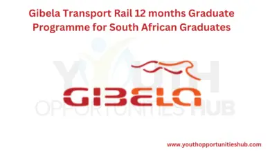 Gibela Transport Rail 12 months Graduate Programme for South African Graduates