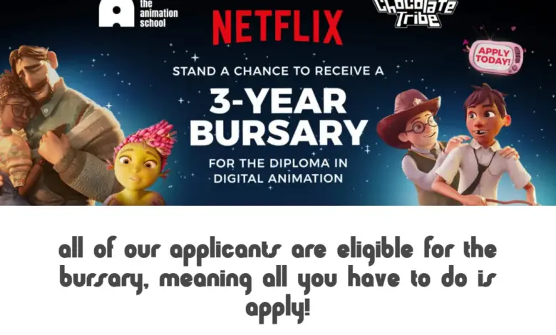 Netflix & Chocolate Tripe full bursary for Young South Africans: Animation School's Diploma in Digital Animation