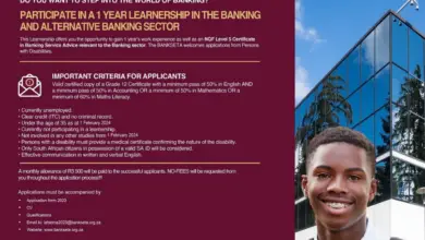BANKSETA BANKING SECTOR LEARNERSHIP FOR YOUNG SOUTH AFRICANS WHO ARE INTERESTED IN BANKING INDUSTRY