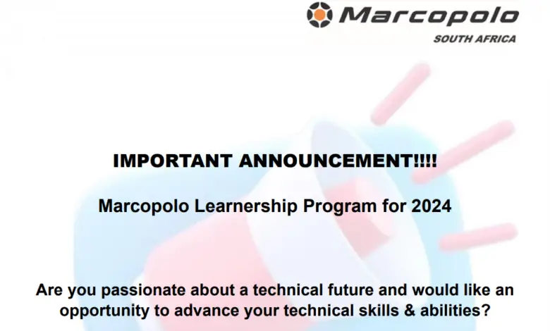 Marcopolo Learnership Program for 2024