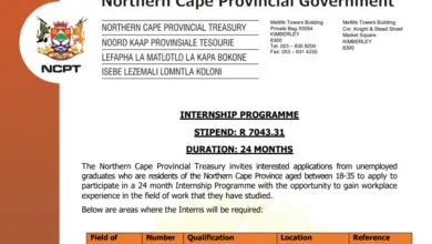 NORTHERN CAPE GOVERNMENT INTERNSHIP PROGRAMME