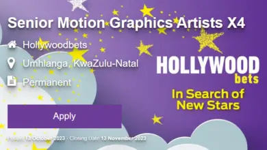 x4 SENIOR MOTION GRAPHICS ARTISTS POSITIONS AT HOLLYWOOD BETS