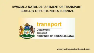KWAZULU-NATAL DEPARTMENT OF TRANSPORT BURSARY OPPORTUNITIES FOR 2024