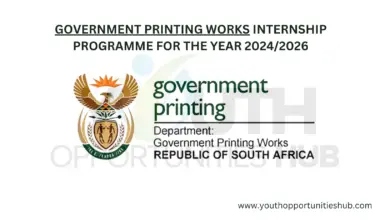 GOVERNMENT PRINTING WORKS INTERNSHIP PROGRAMME FOR THE YEAR 2024/2026