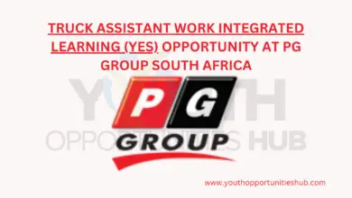 TRUCK ASSISTANT WORK INTEGRATED LEARNING (YES) OPPORTUNITY AT PG GROUP SOUTH AFRICA