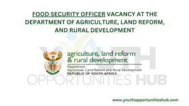 FOOD SECURITY OFFICER VACANCY AT THE DEPARTMENT OF AGRICULTURE, LAND REFORM, AND RURAL DEVELOPMENT