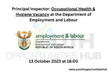 Photo of Principal Inspector: Occupational Health & Hygiene Vacancy at the Department of Employment and Labour