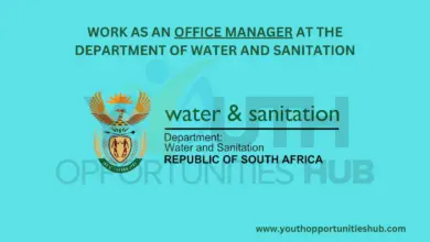 WORK AS AN OFFICE MANAGER AT THE DEPARTMENT OF WATER AND SANITATION