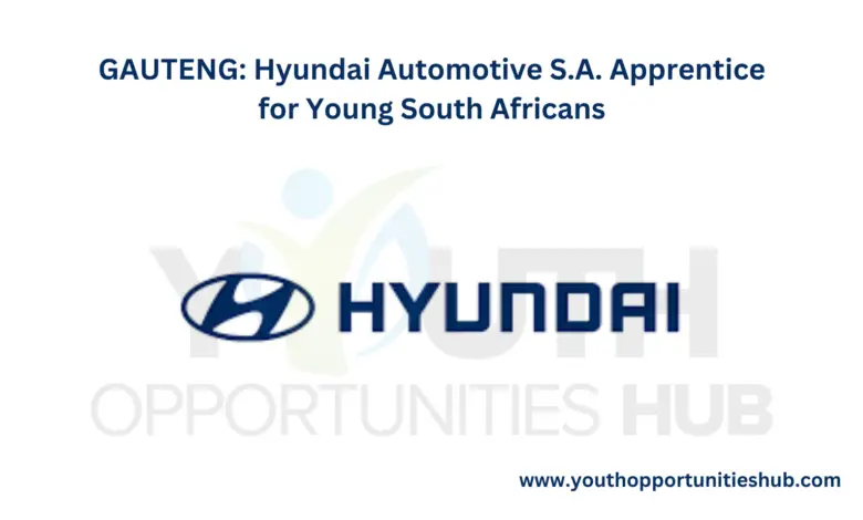 GAUTENG: Hyundai Automotive S.A. Apprentice for Young South Africans