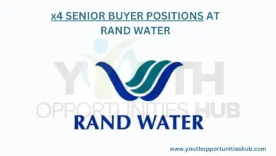 x4 Senior Buyer positions at Rand Water