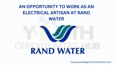 AN OPPORTUNITY TO WORK AS AN ELECTRICAL ARTISAN AT RAND WATER