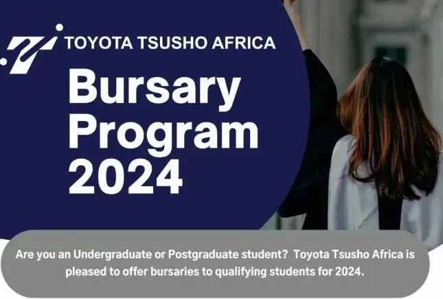 TOYOTA TSUSHO AFRICA BURSARY PROGRAM 2024 FOR YOUNG SOUTH AFRICANS