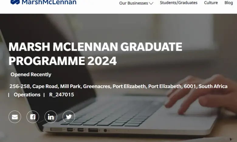 MARSH MCLENNAN GRADUATE PROGRAMME 2024 FOR YOUNG SOUTH AFRICANS