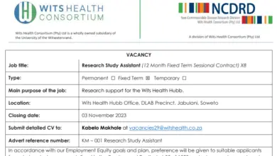 x8 RESEARCH STUDY ASSISTANT POSITIONS AT WITS HEALTH CONSORTIUM (Wits University)