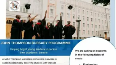 JOHN THOMPSON BURSARY PROGRAMME FOR YOUNG SOUTH AFRICANS