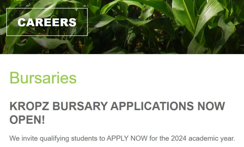 KROPZ BURSARY APPLICATIONS ARE NOW OPEN! YOUNG SOUTH AFRICANS TO APPLY