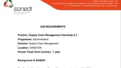 Internship: Supply Chain Management at the South African National Energy Development Institute (SANEDI)