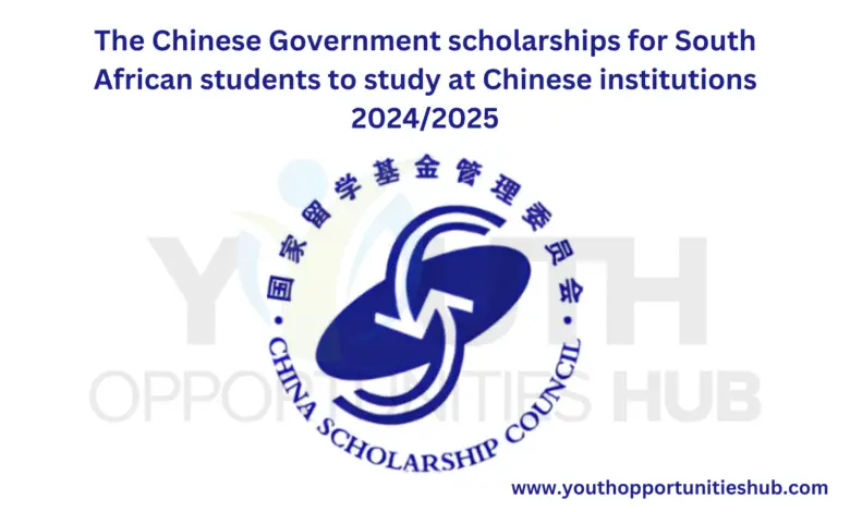 The Chinese Government scholarships for South African students to study at Chinese institutions 2024/2025