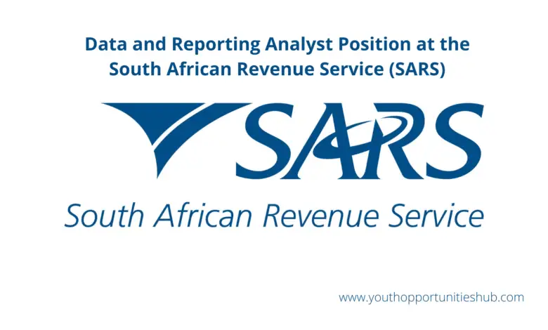 Data and Reporting Analyst Position at the South African Revenue Service (SARS)