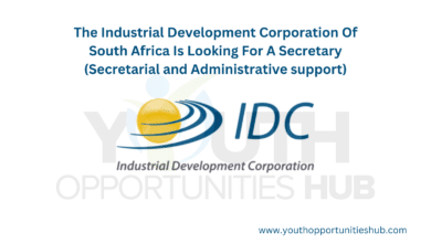 The Industrial Development Corporation Of South Africa Is Looking For A Secretary (Secretarial and Administrative support)