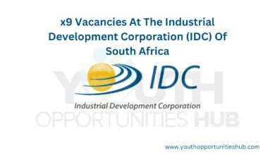 x9 Vacancies At The Industrial Development Corporation (IDC) Of South Africa