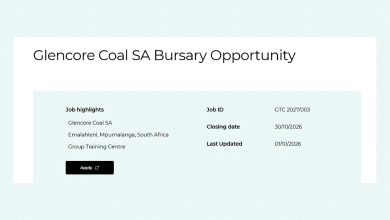 Glencore Coal SA Bursary Opportunity for South African Students