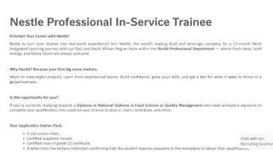 Nestlé Professional In-Service Trainee 2026
